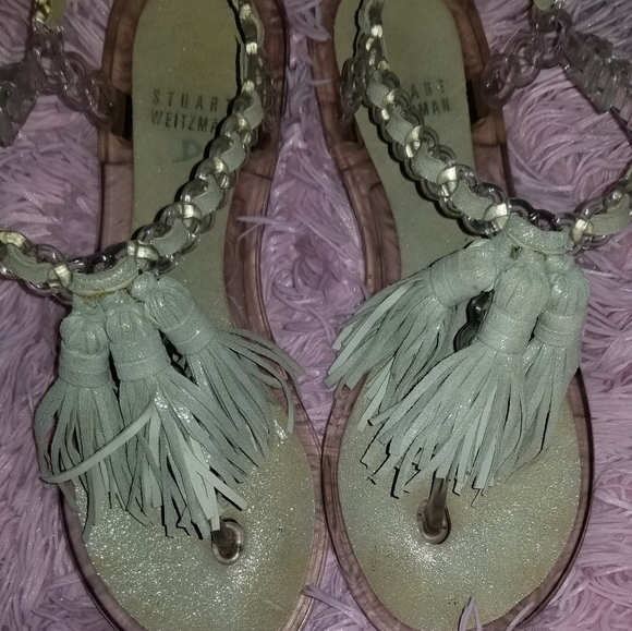 Stuart Weitzman "Gelati" jelly tassles sandals - Picture 2 of 3